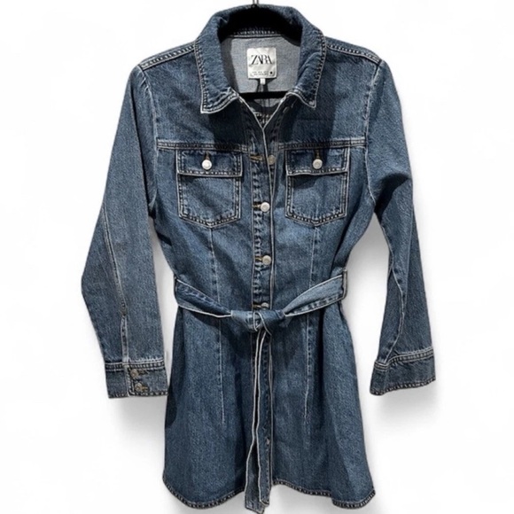 ZARA Denim Shirt Dress – Size XL – New With Tags! - Picture 2 of 5